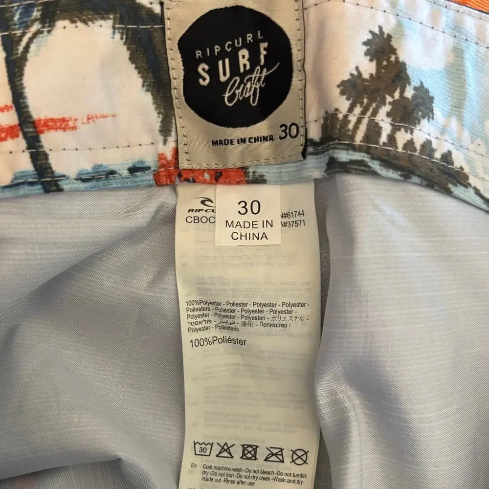 NWT Rip Curl Boardshort Trunks Men's Size 30 All Time Cadmium Orange Sustainable
